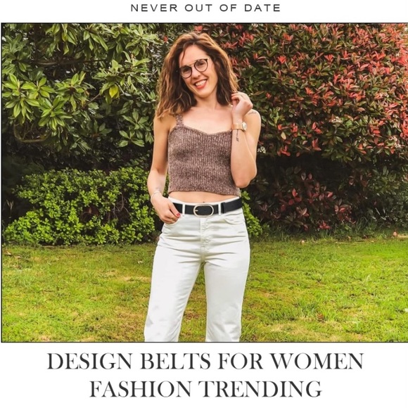 VONMELLI 3 Pack Women's Leather Belts for Jeans Pants Fashion - Picture 3 of 5